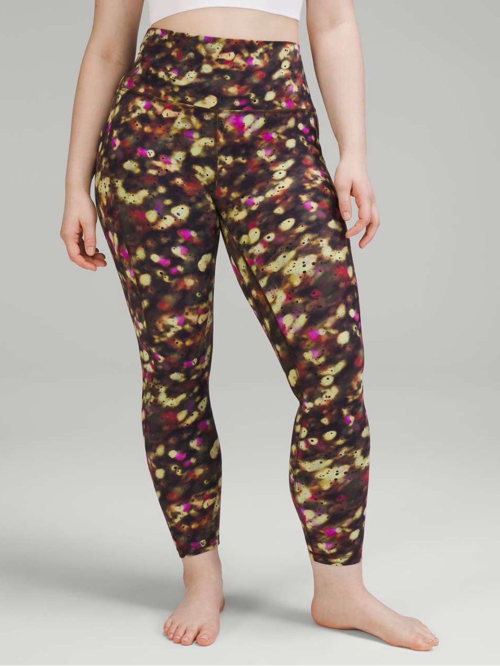 075. Lululemon Align HR Pant with Pockets 25" Soft Focus Splatter Green 2 NWT - Picture 8 of 8